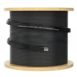 Yellow fiber optic cable reel